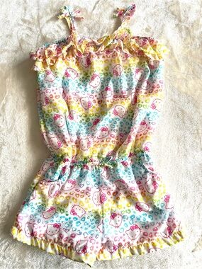NWOT Girls' Multicolor Hello Kitty Print Romper Size 12